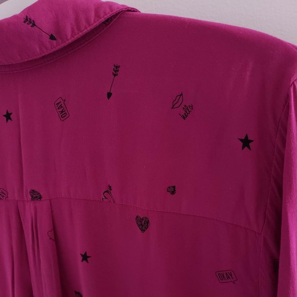 Reitman button up pink blouse - Picture 5 of 6